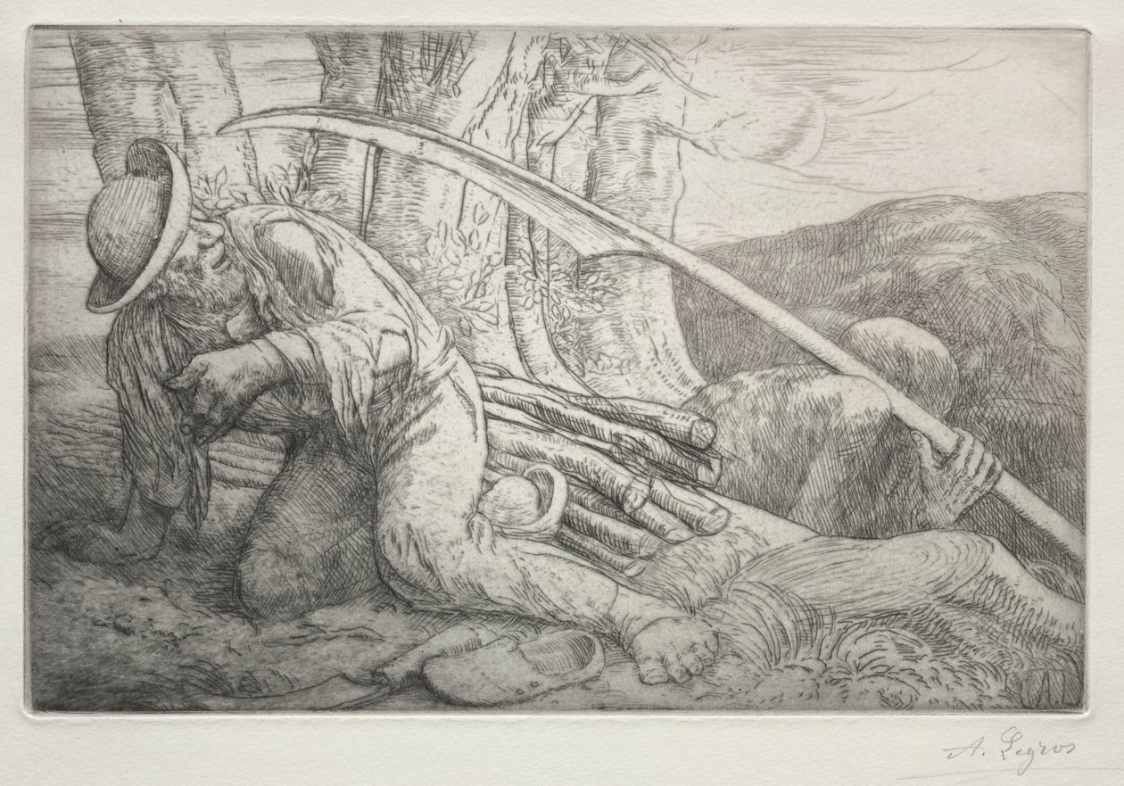 La Mort et le Bûcheron (5th Plate) by Alphonse Legros