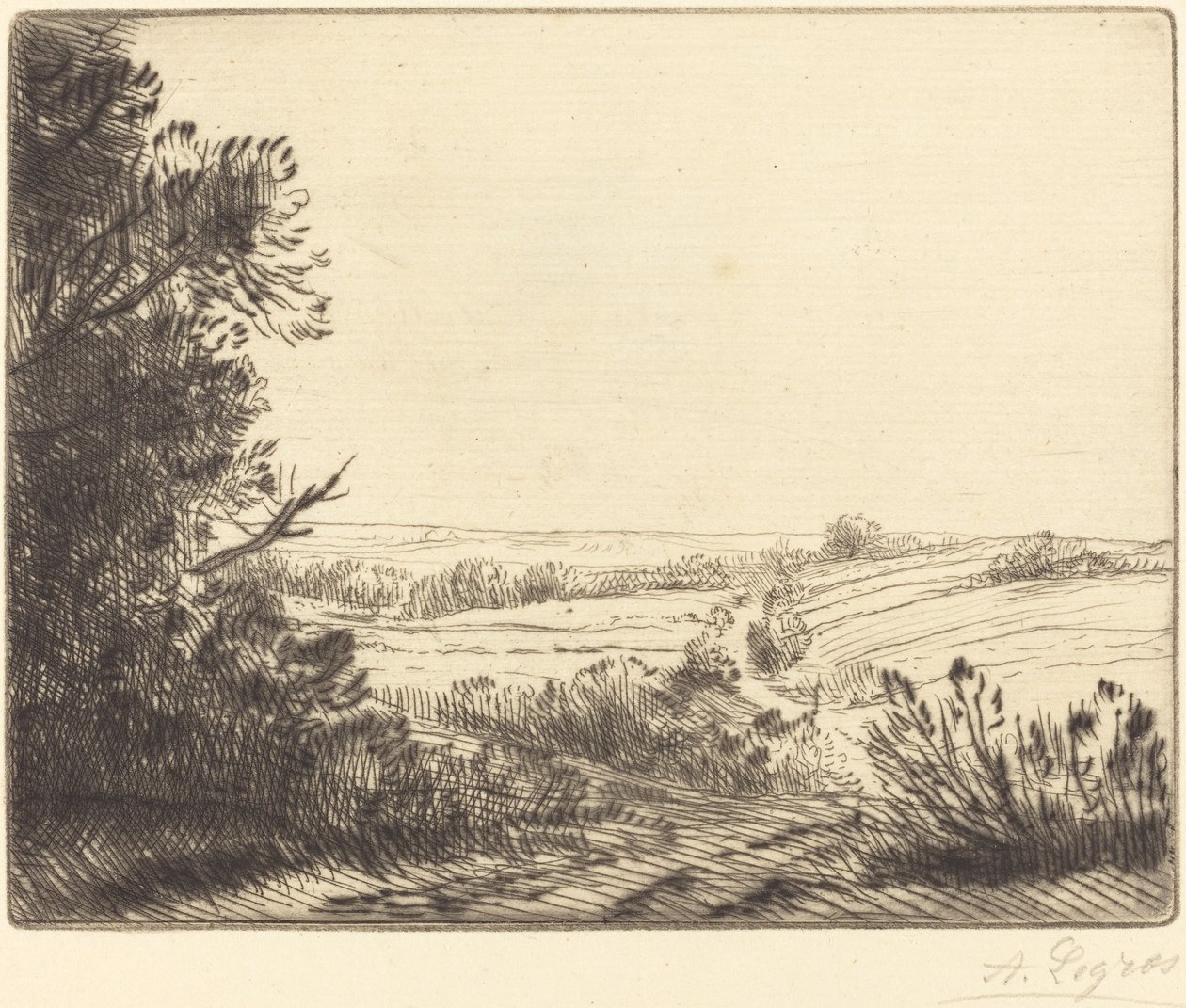 Landscape: Road to Horville by Alphonse Legros