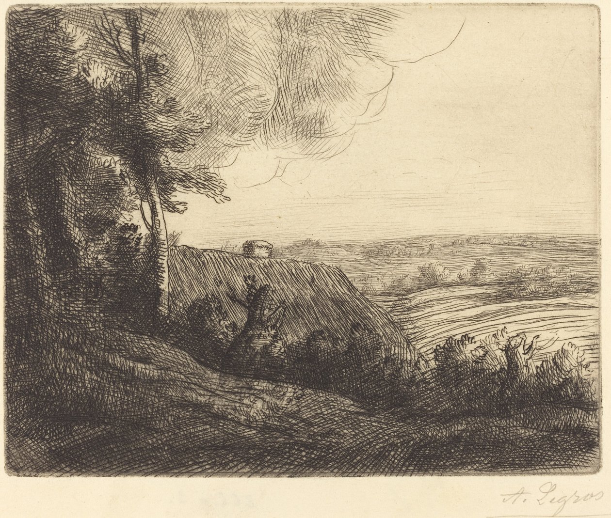 Landscape: Road to Horville by Alphonse Legros
