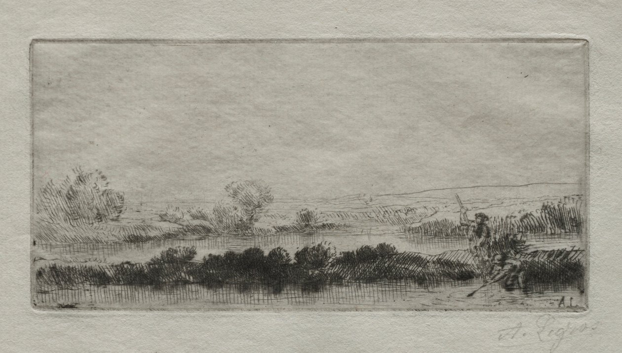 Landscape with Beat-bog: In the Marsh by Alphonse Legros