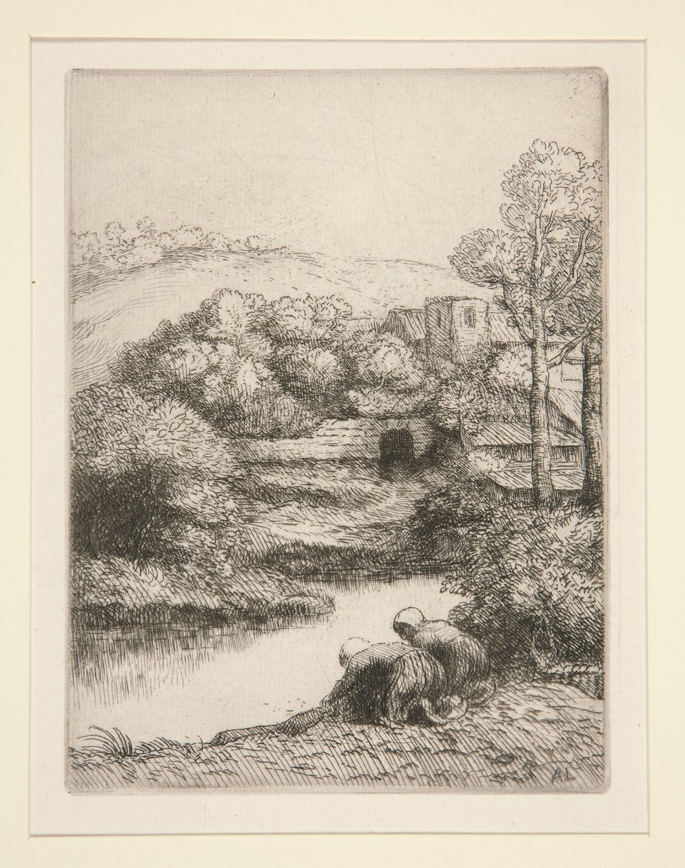 The Washhouse, or Washerwomen by Alphonse Legros