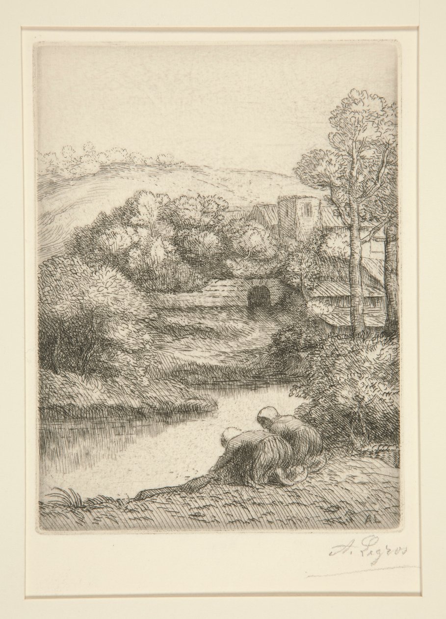 The Washhouse, or Washerwomen by Alphonse Legros