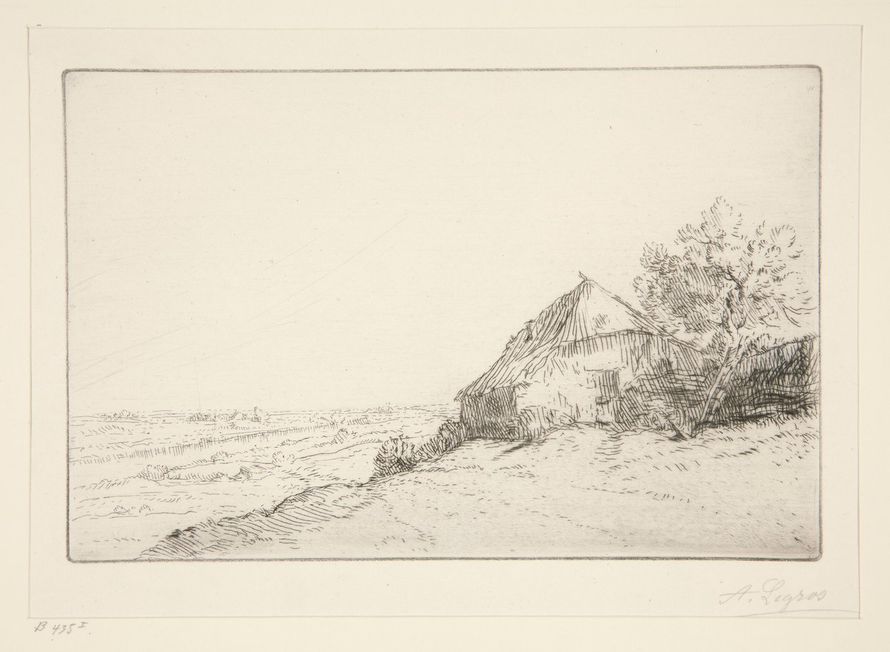 Hovel on the Hill by Alphonse Legros