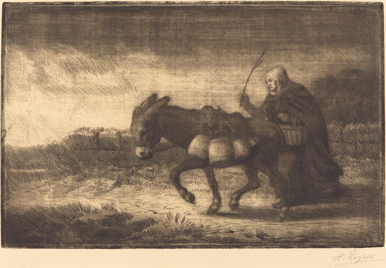 Milkmaid of Boulogne, 1st plate by Alphonse Legros