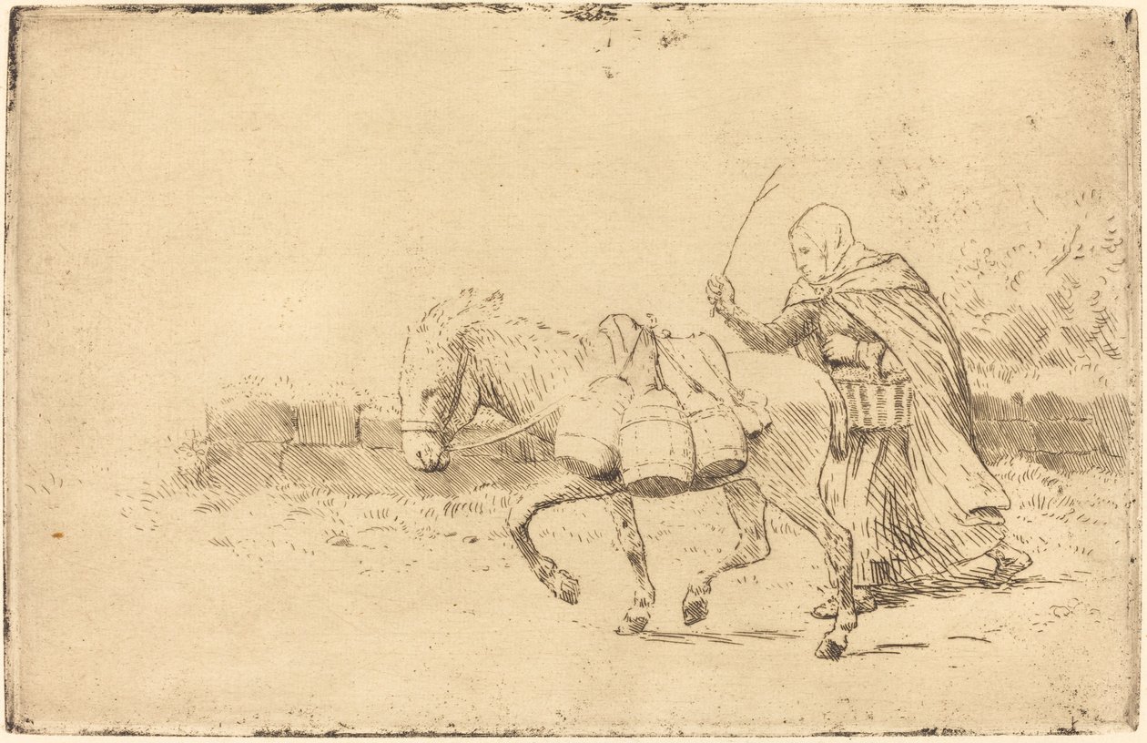 Milkmaid of Boulogne, 1st Plate by Alphonse Legros