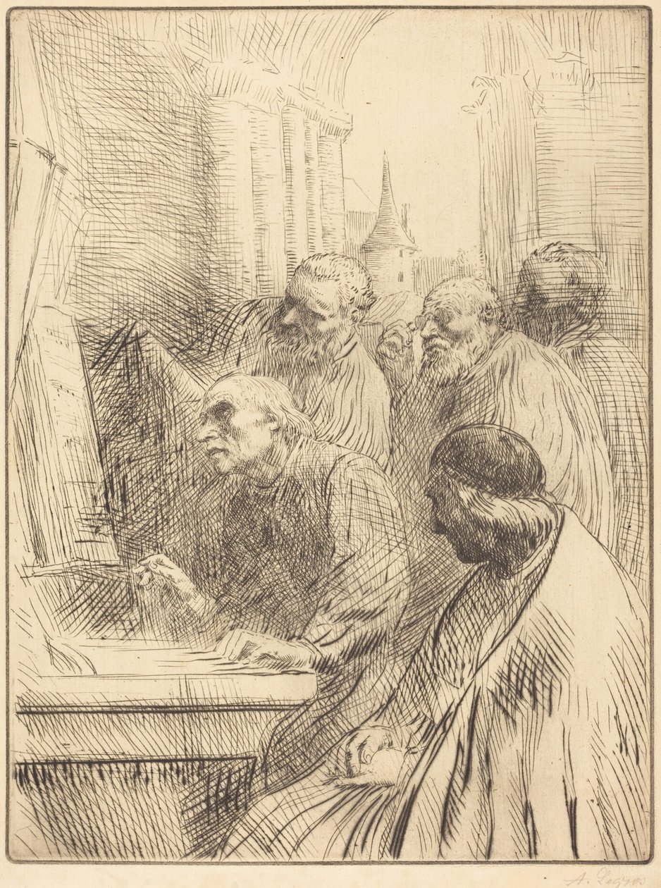 Monks at Church by Alphonse Legros