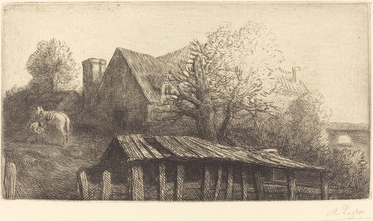 Old Inn by Alphonse Legros