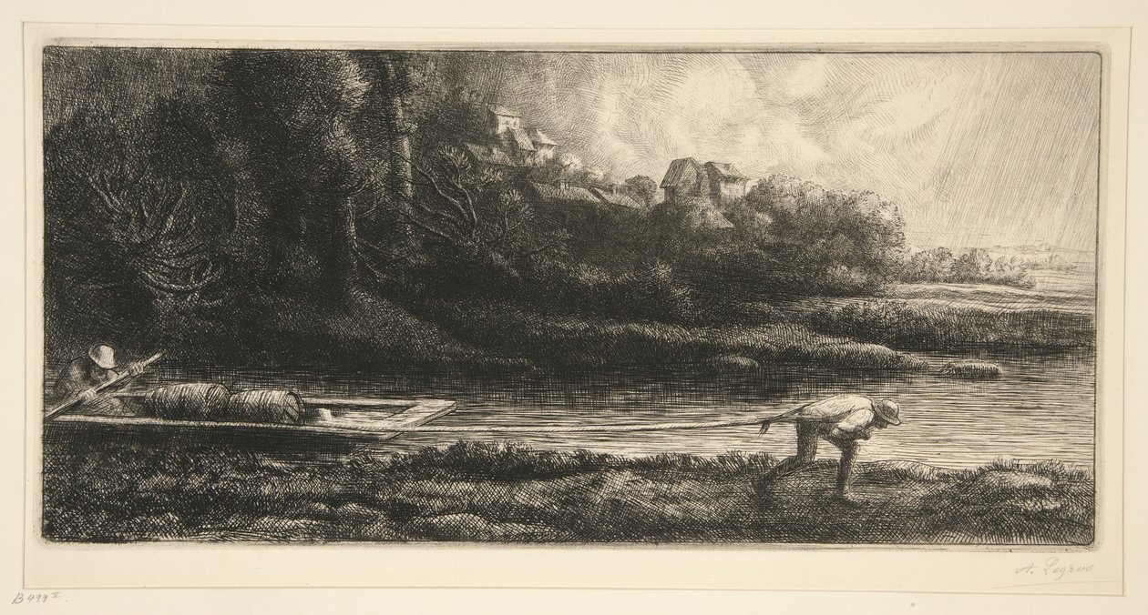 Landscape on a Boat by Alphonse Legros