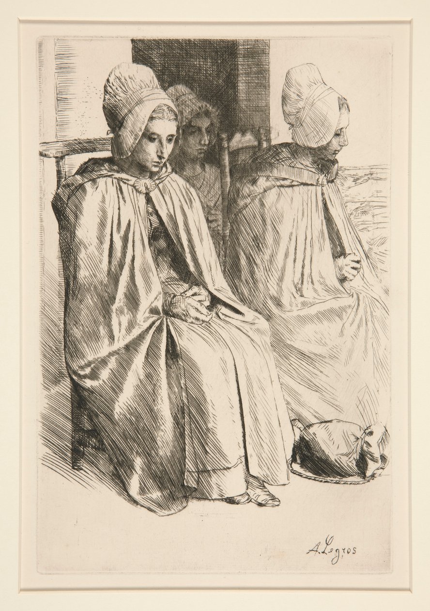 Peasant Women in the Neighborhood of Boulogne by Alphonse Legros