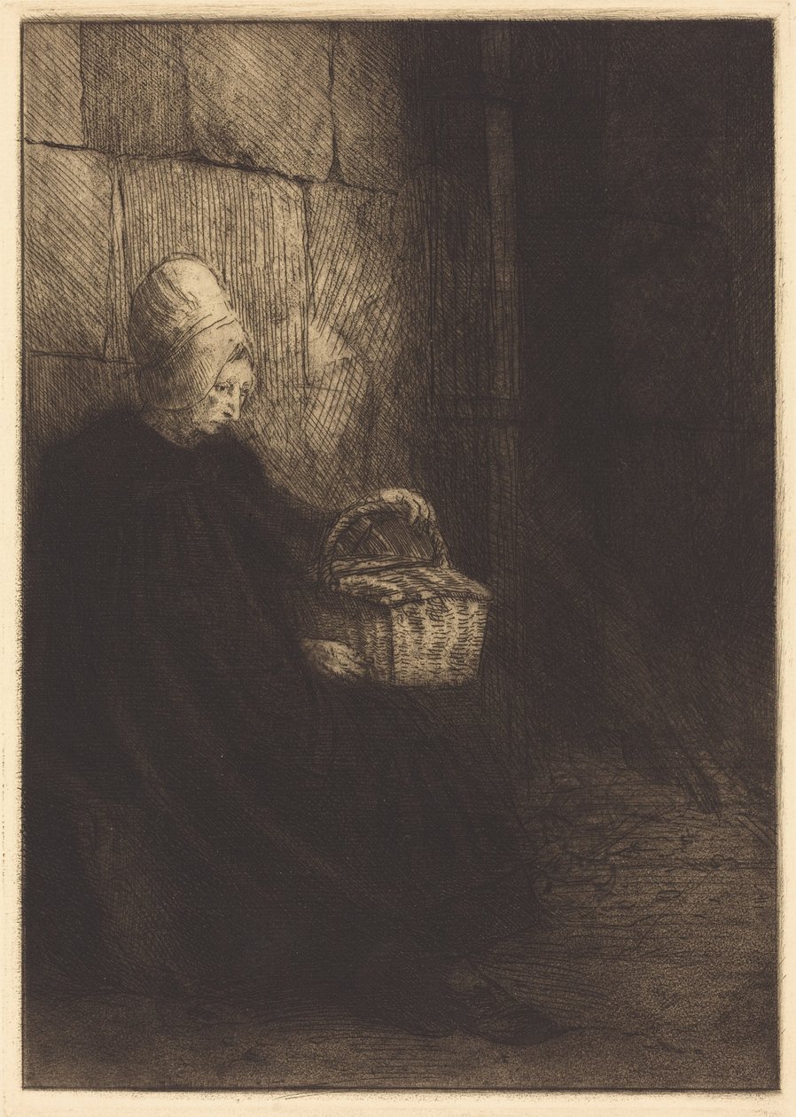 Peasant Woman of Boulogne (The Woman with the Basket) by Alphonse Legros