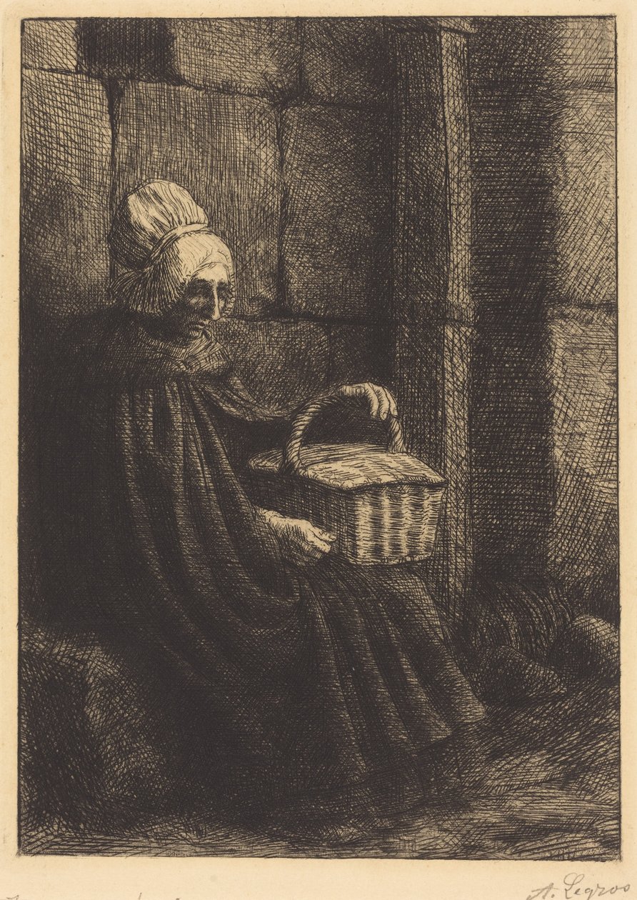 Peasant Woman of Boulogne (The Woman with the Basket) by Alphonse Legros