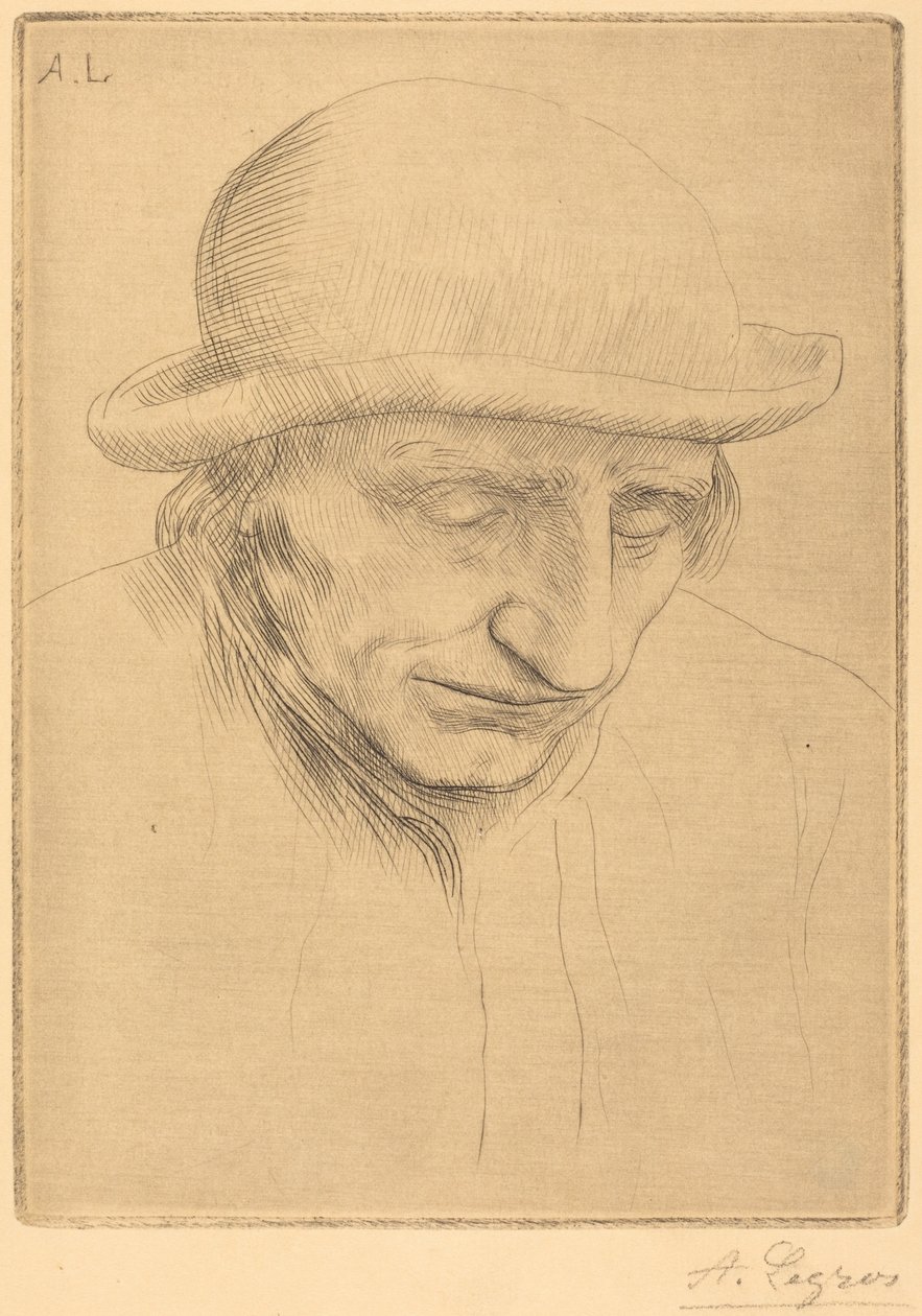 Peasant in a Round Hat by Alphonse Legros
