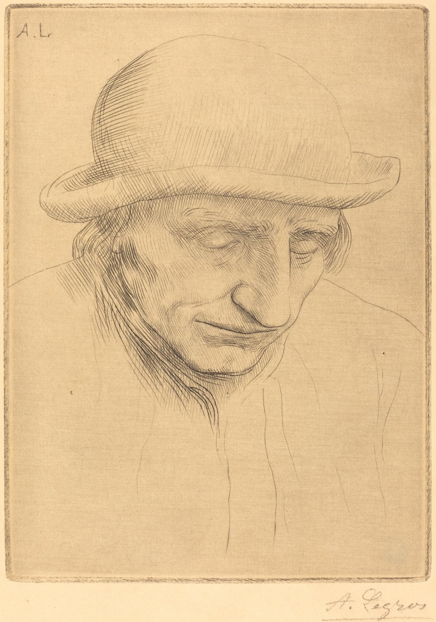 Peasant in a Round Hat by Alphonse Legros