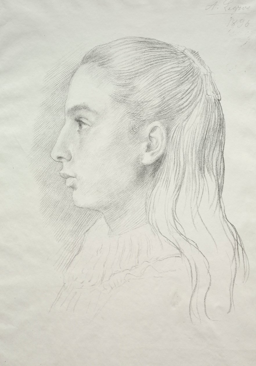 Portrait of Mlle. Nora E. Legros, 1896 by Alphonse Legros