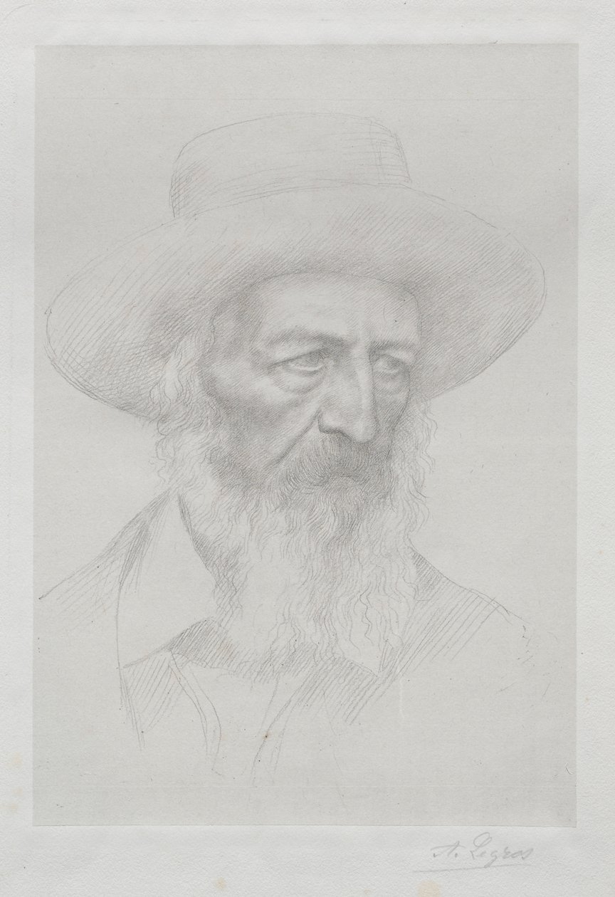 Portrait of Alfred Lord Tennyson by Alphonse Legros