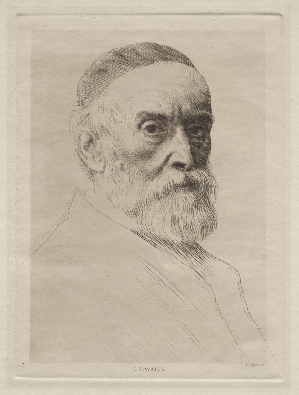 Portrait of George Frederic Watts by Alphonse Legros