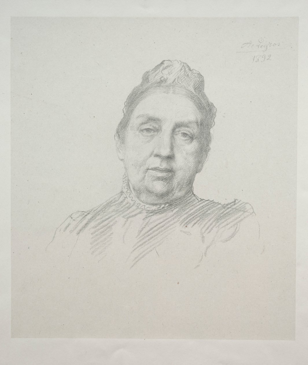 Portrait of Madame Kemp, Front View (3rd Plate) by Alphonse Legros