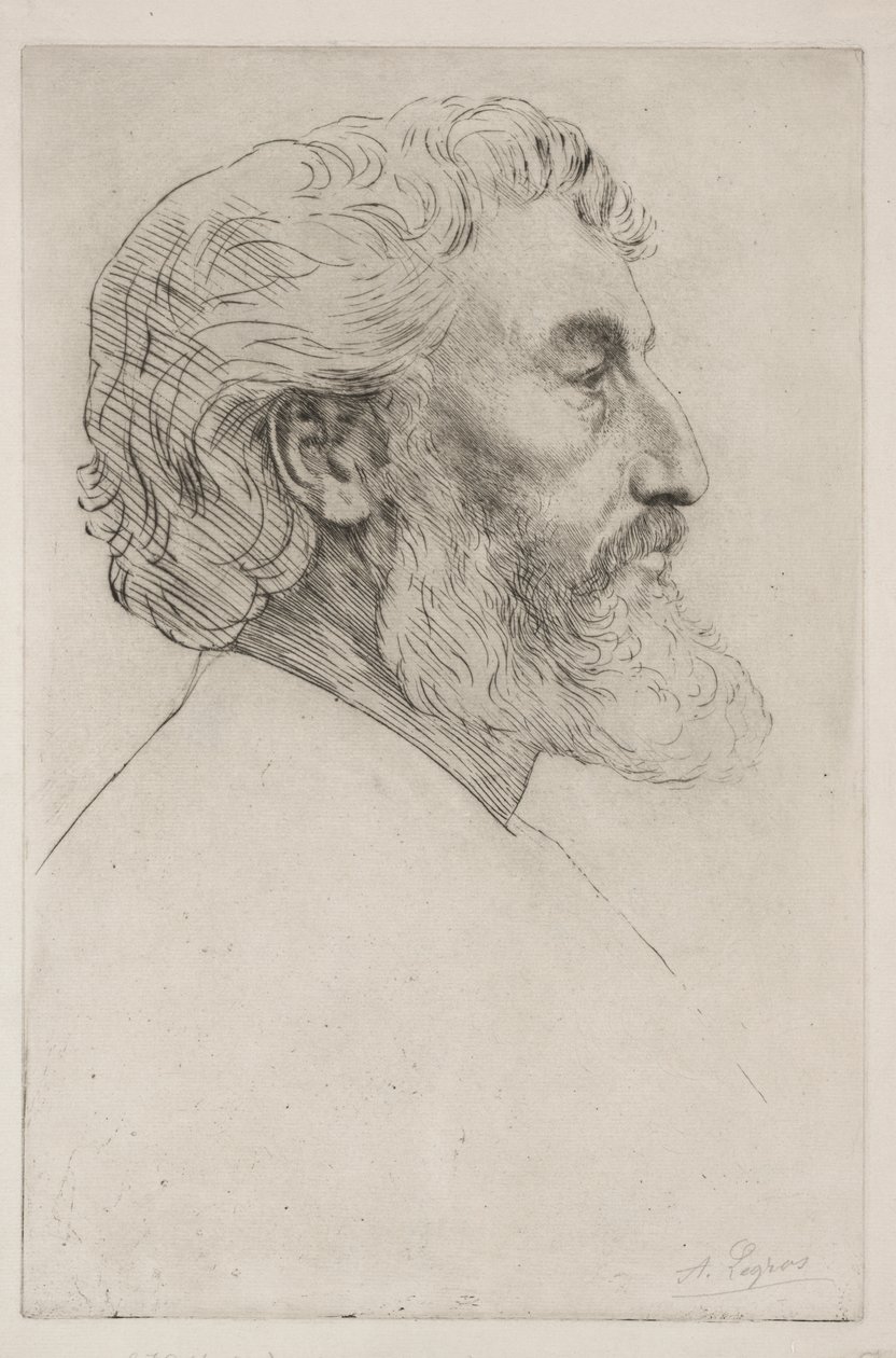 Portrait of Sir Frederick Leighton (First Plate) by Alphonse Legros