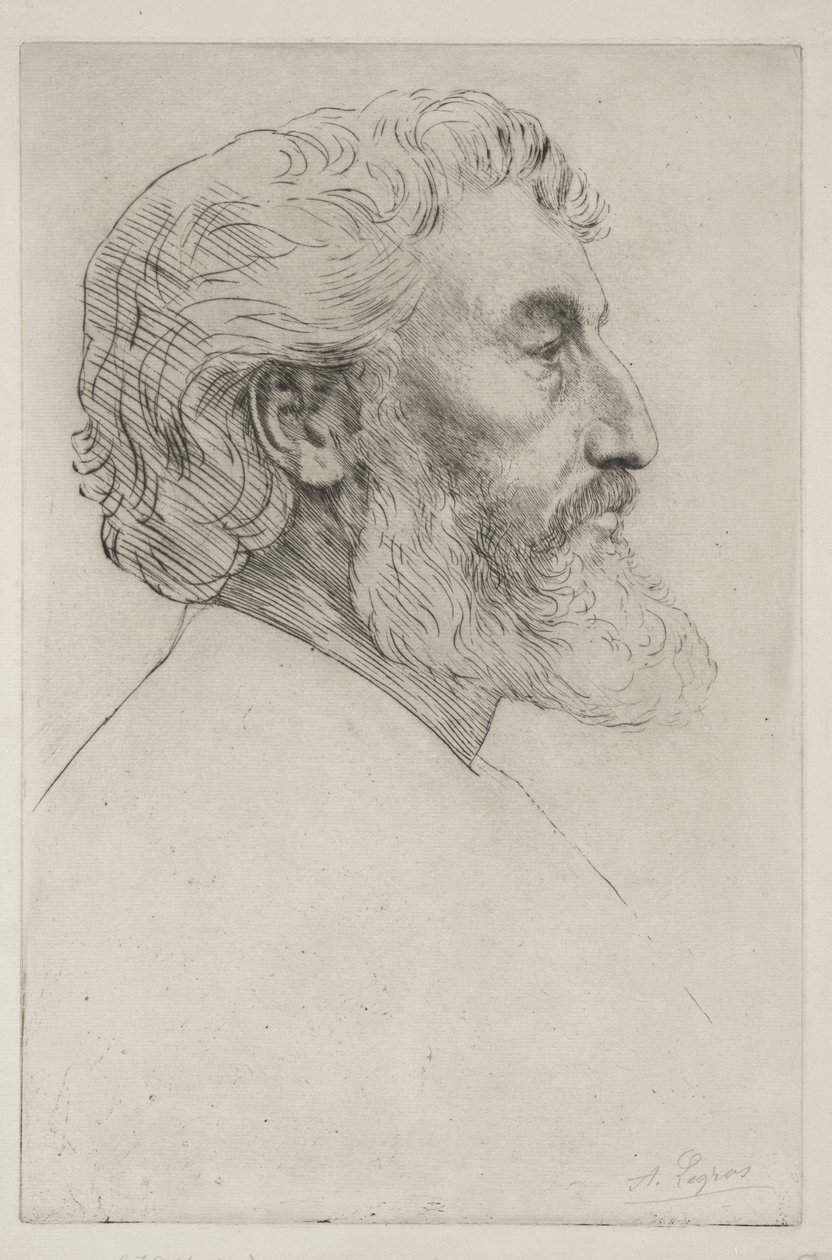 Portrait of Sir Frederick Leighton (First Plate) by Alphonse Legros