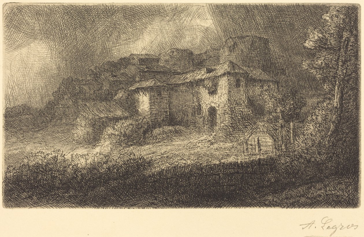 Ruins of a Chateau by Alphonse Legros