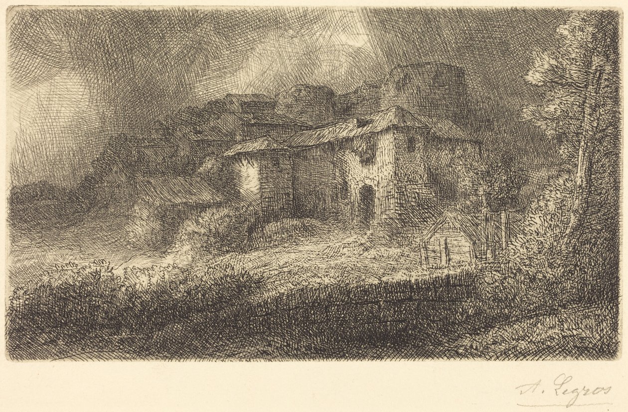 Ruins of a Chateau by Alphonse Legros