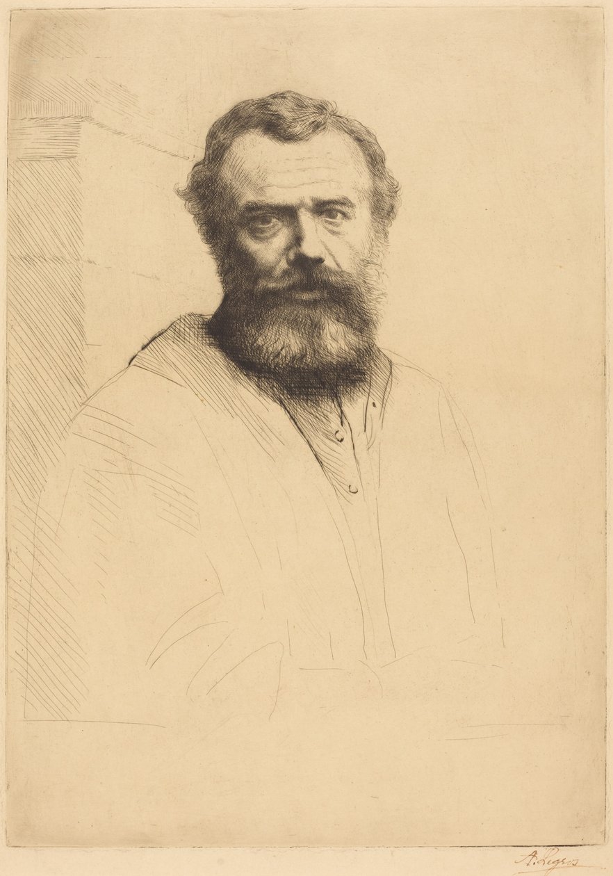 Self-Portrait, 3rd Plate by Alphonse Legros