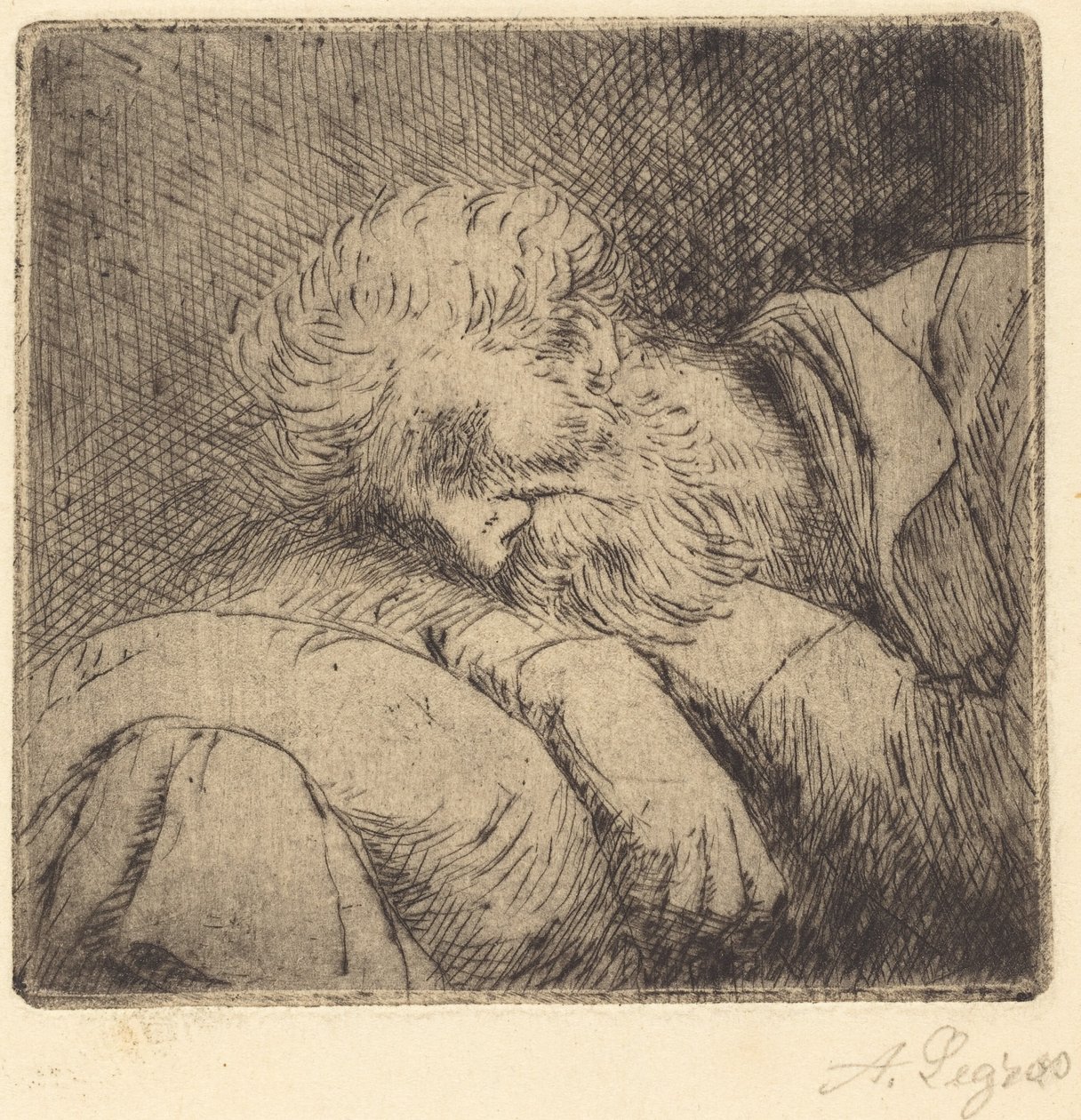 Sleeping Beggar by Alphonse Legros