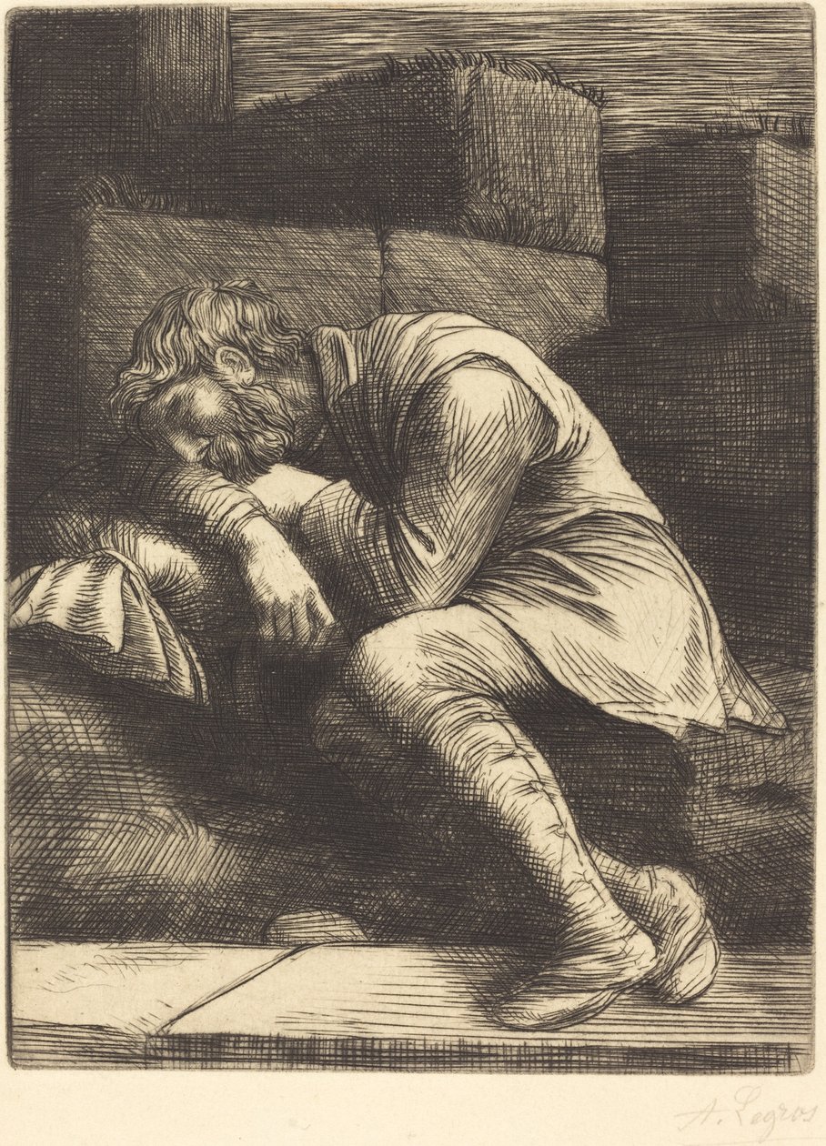 Sleeping Beggar by Alphonse Legros