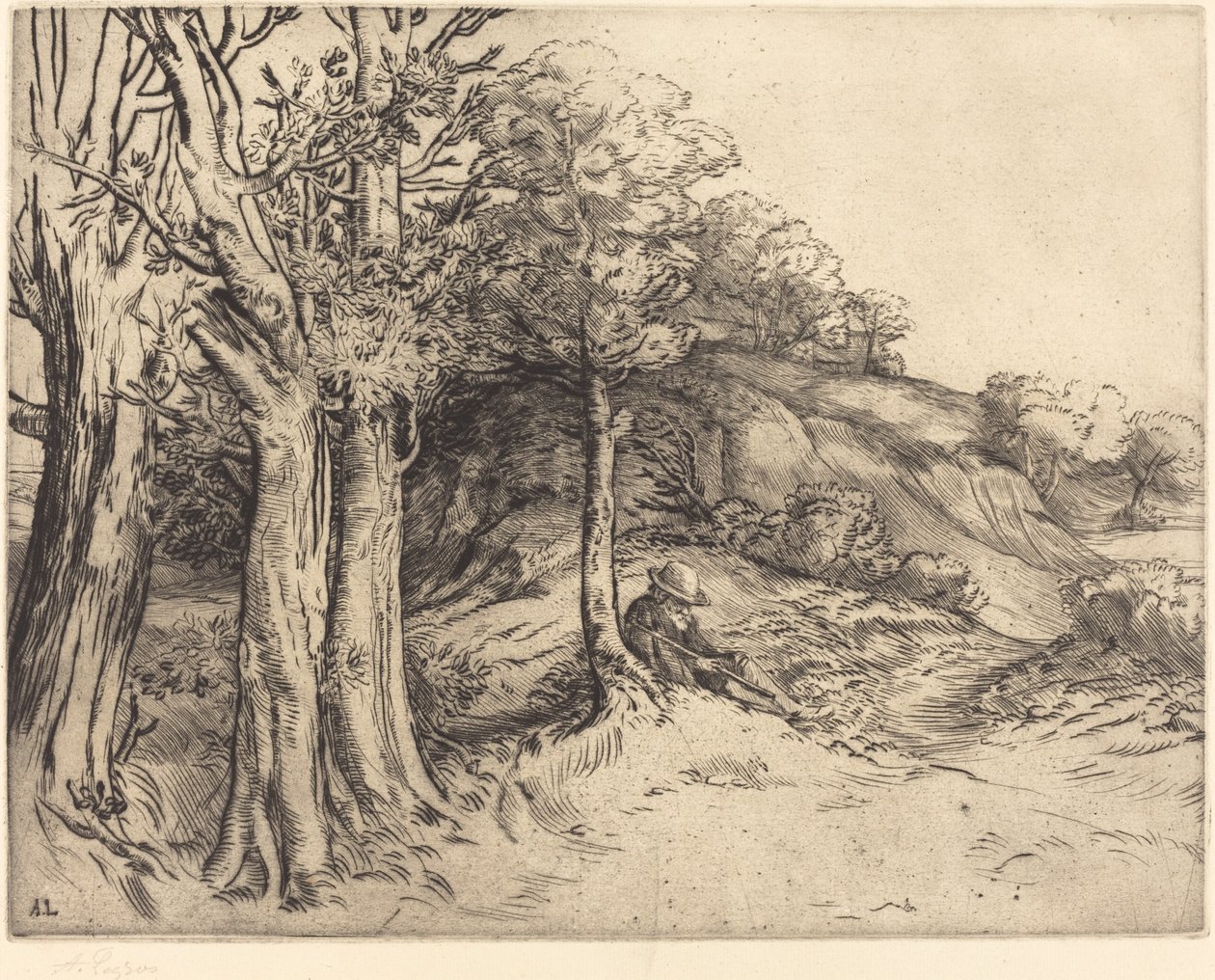 Solitude Landscape by Alphonse Legros