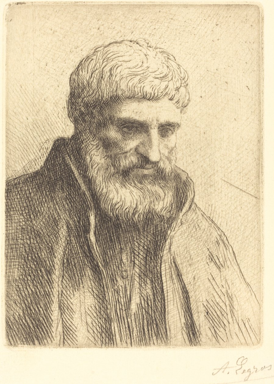 Study of an Old Man by Alphonse Legros