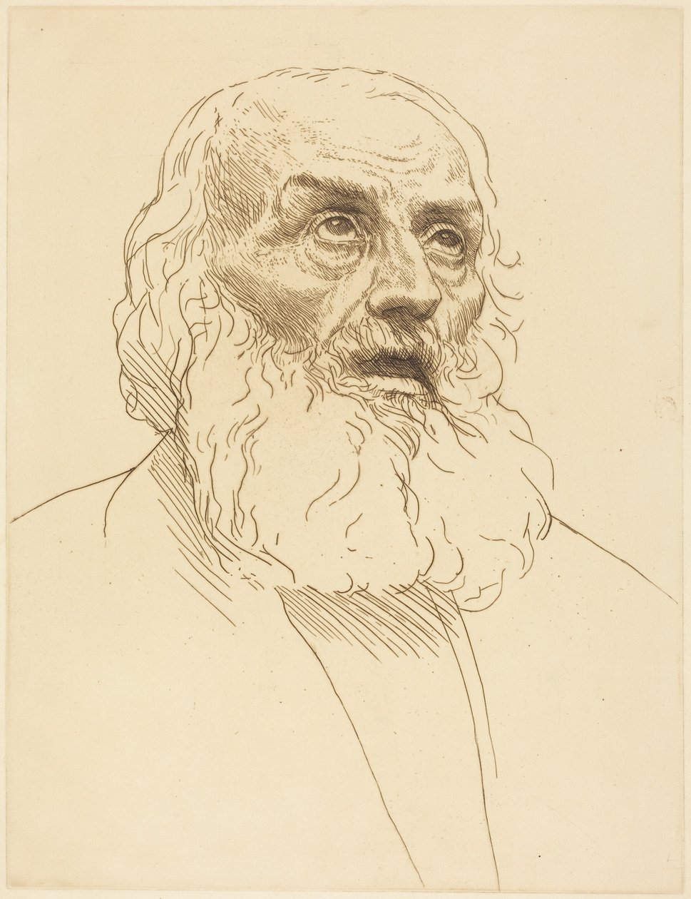 Study of an Old Man by Alphonse Legros