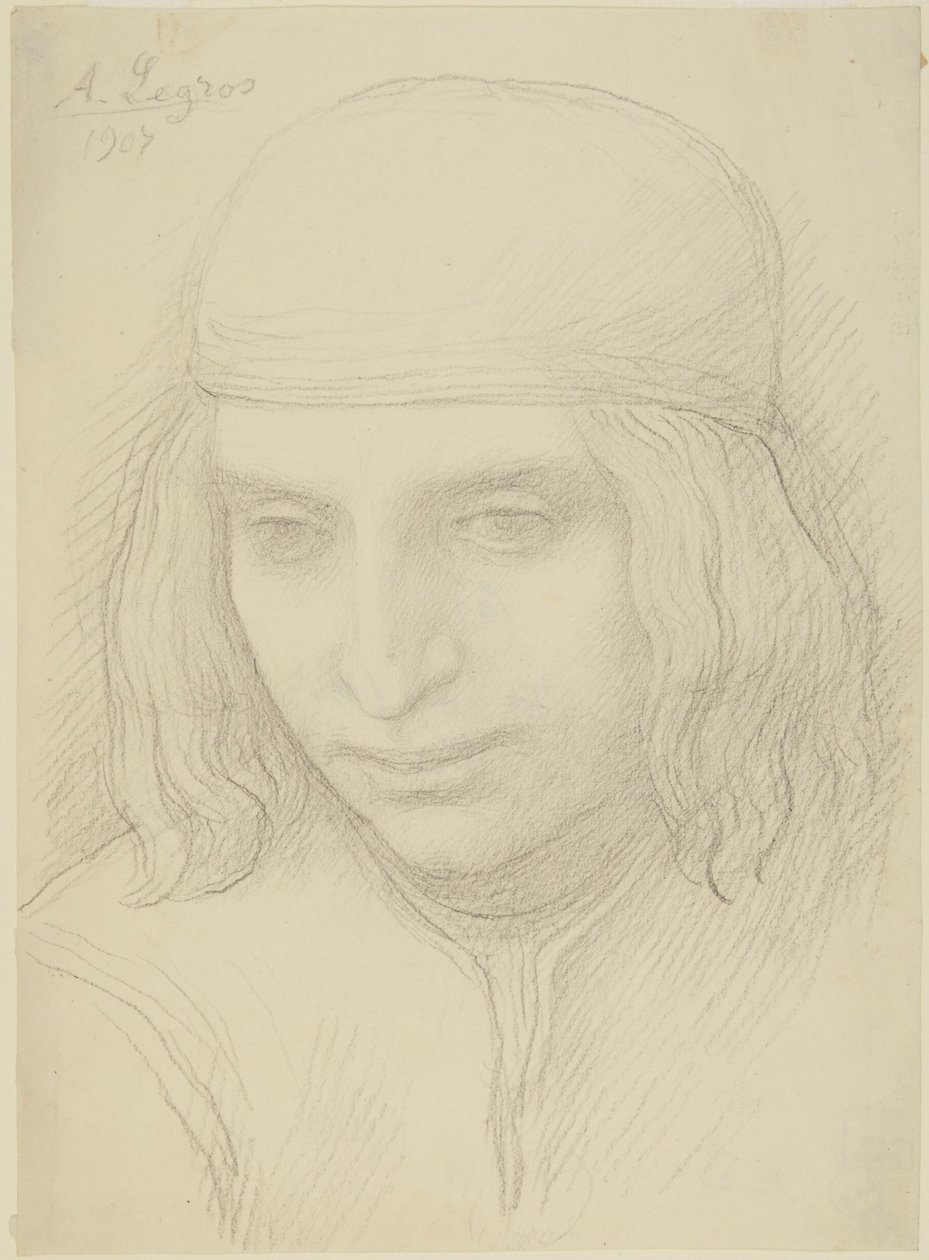 Head of a Young Girl by Alphonse Legros