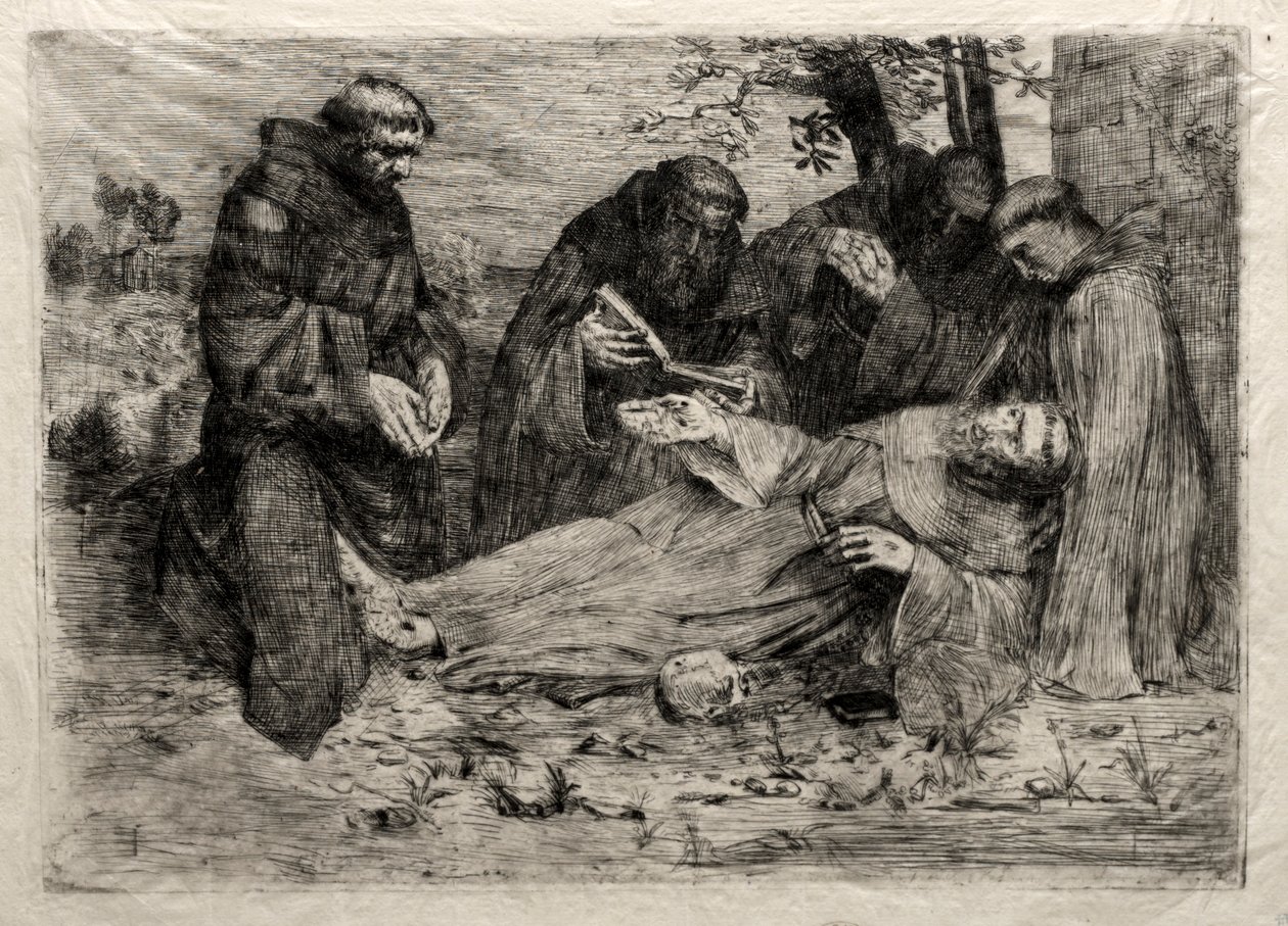 The Death of St. Francis by Alphonse Legros