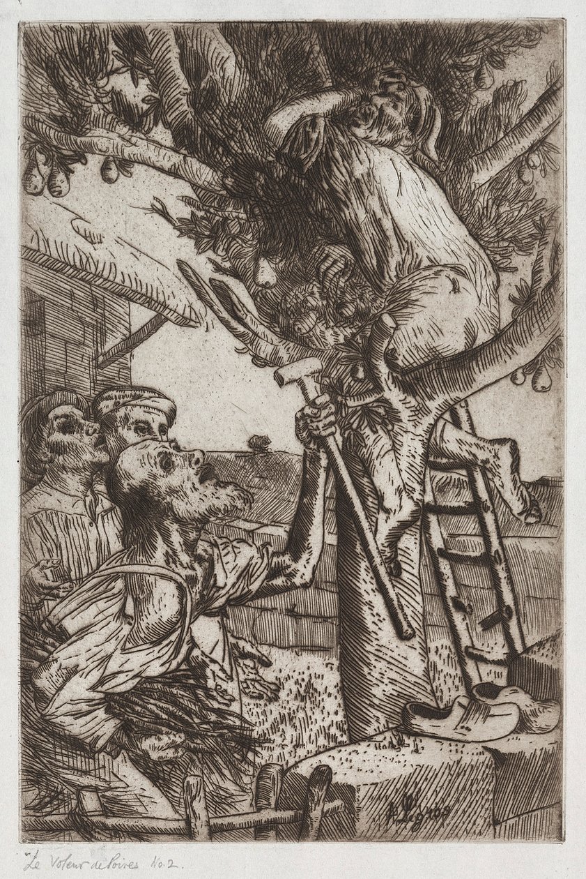 The Pear Thief, No. 1 by Alphonse Legros