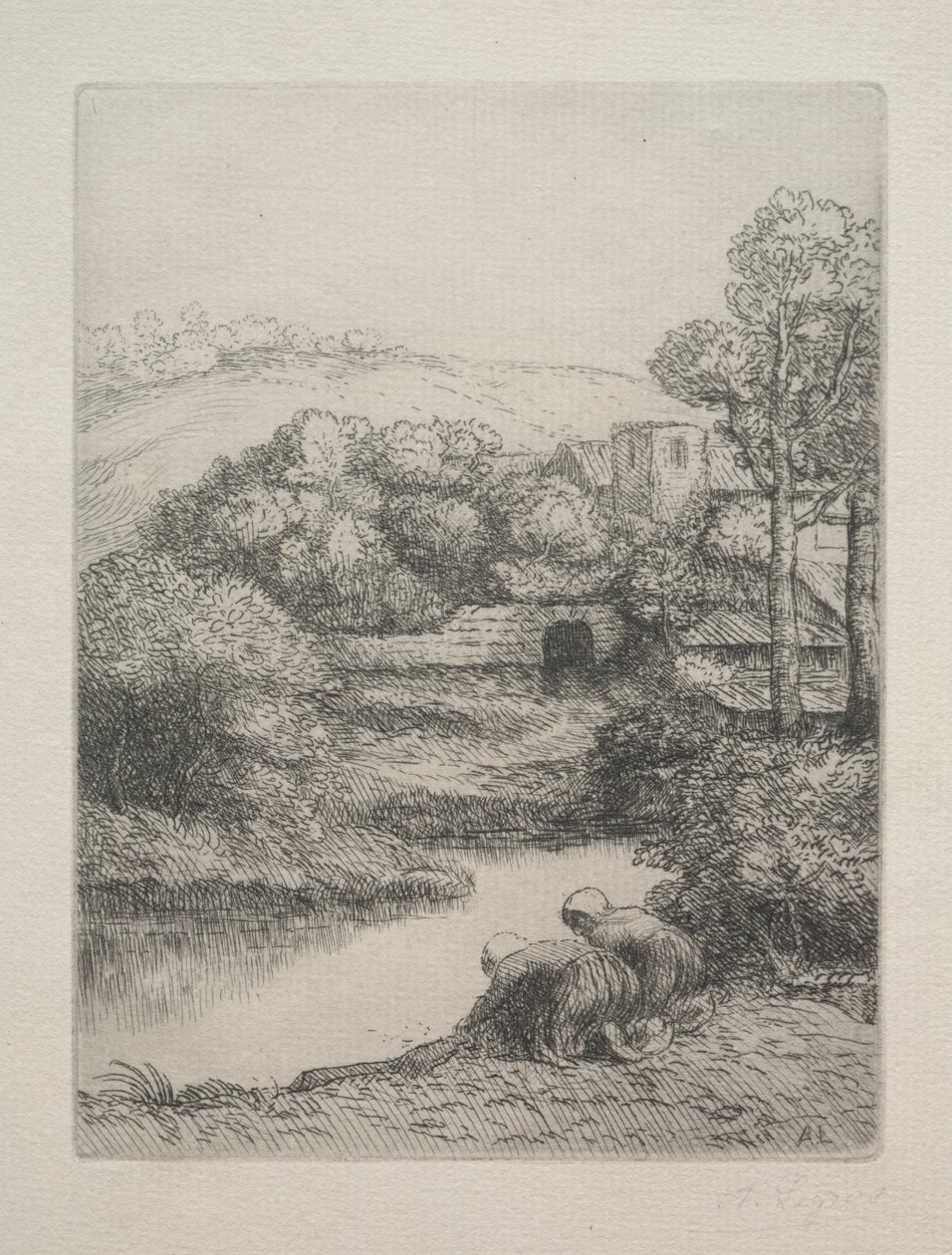 The Wash House by Alphonse Legros
