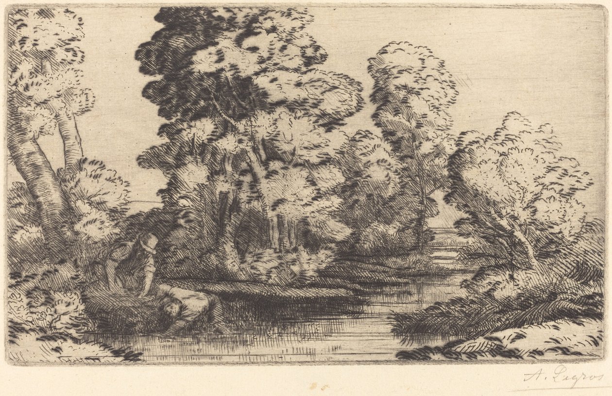 Valley in Bourgogne by Alphonse Legros