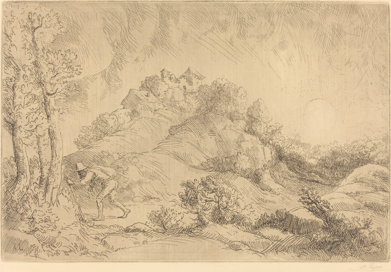 View of a Farm by Alphonse Legros