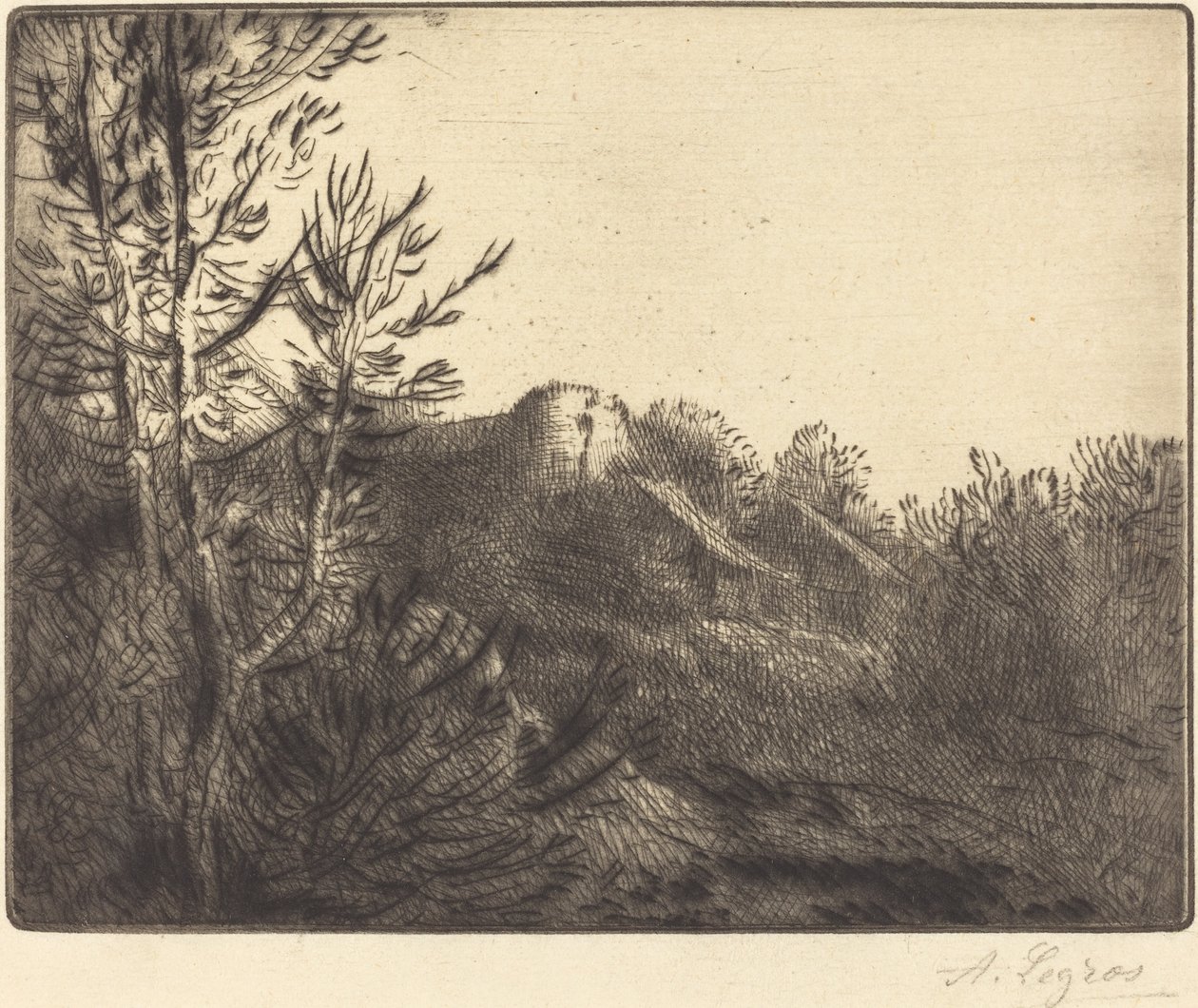 View of a Farm by Alphonse Legros