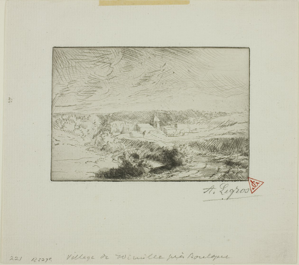 Village of Wimille, Near Boulogne by Alphonse Legros