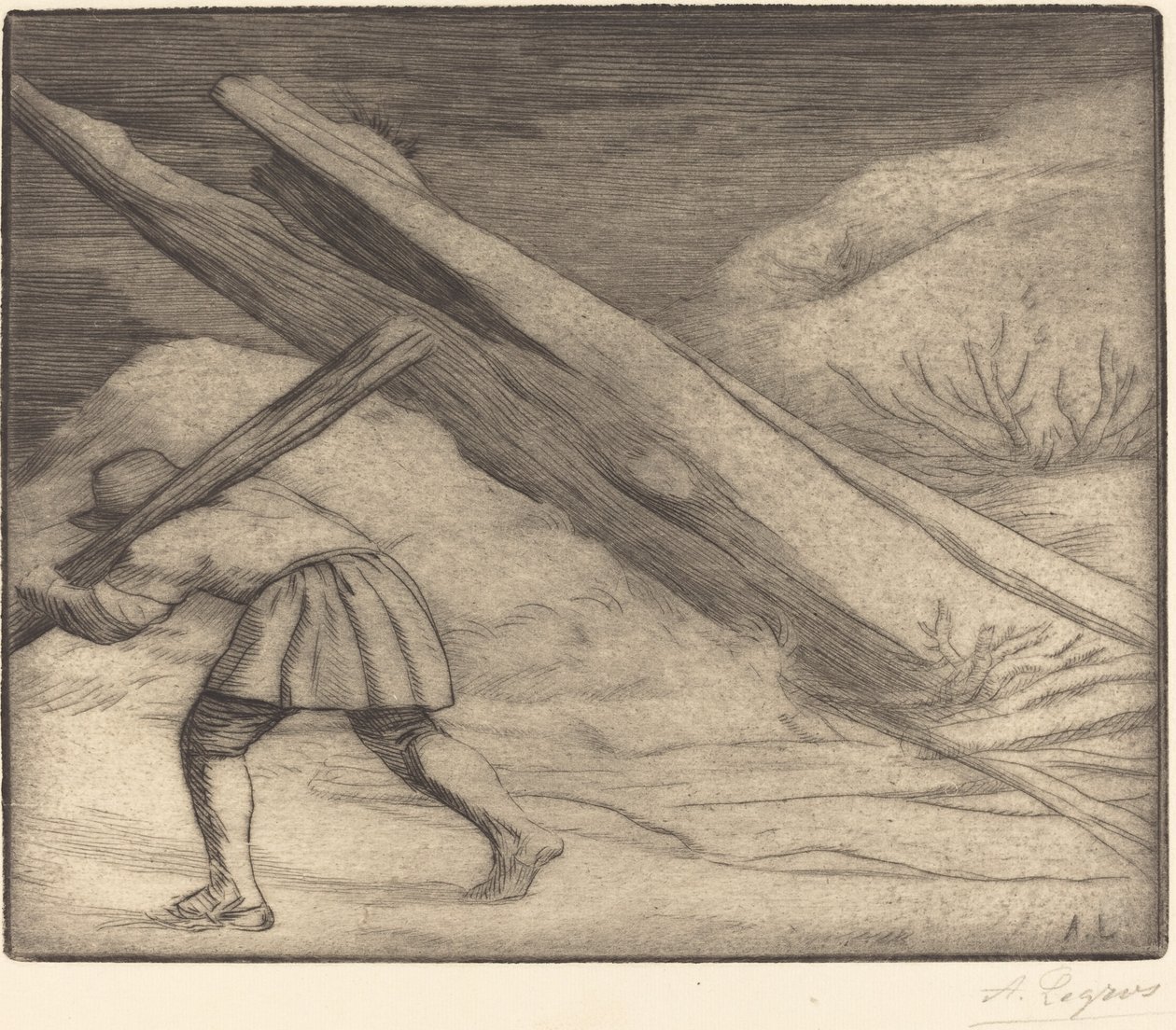 Winter, 1st plate by Alphonse Legros
