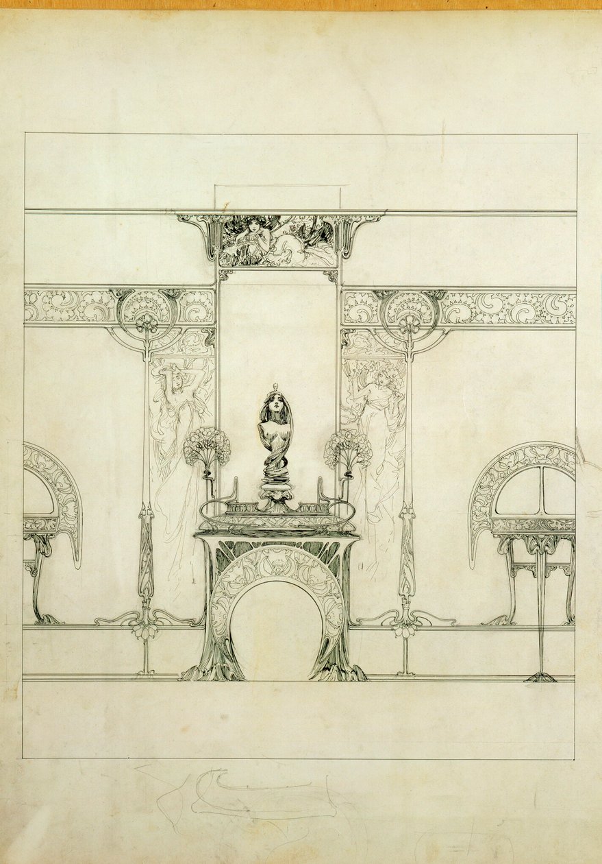 Design for the Boutique of Jeweller Fouquet by Alphonse Marie Mucha