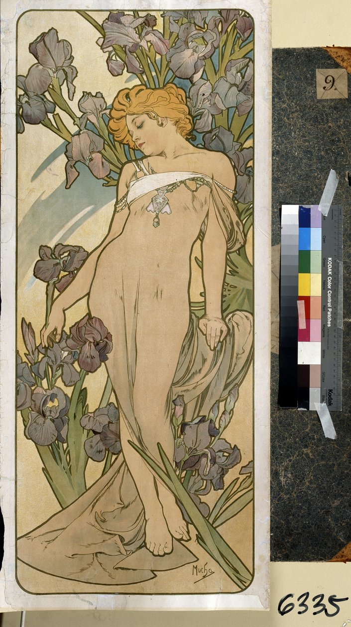 Iris (from the series of flowers) by Alphonse Marie Mucha
