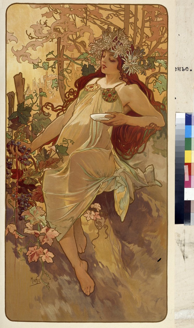 Autumn (Series of Allegories on the Four Seasons) by Alphonse Marie Mucha