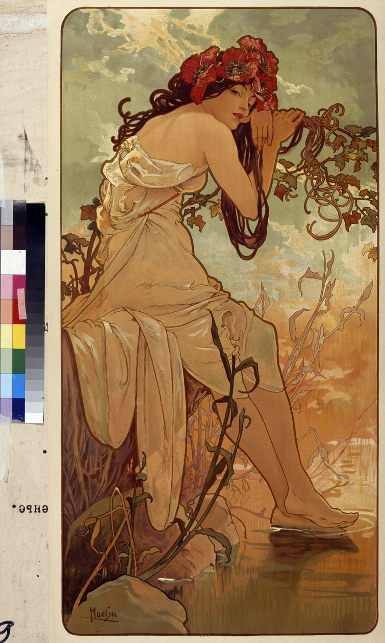 Summer (Series of Allegory on the Four Seasons) by Alphonse Marie Mucha