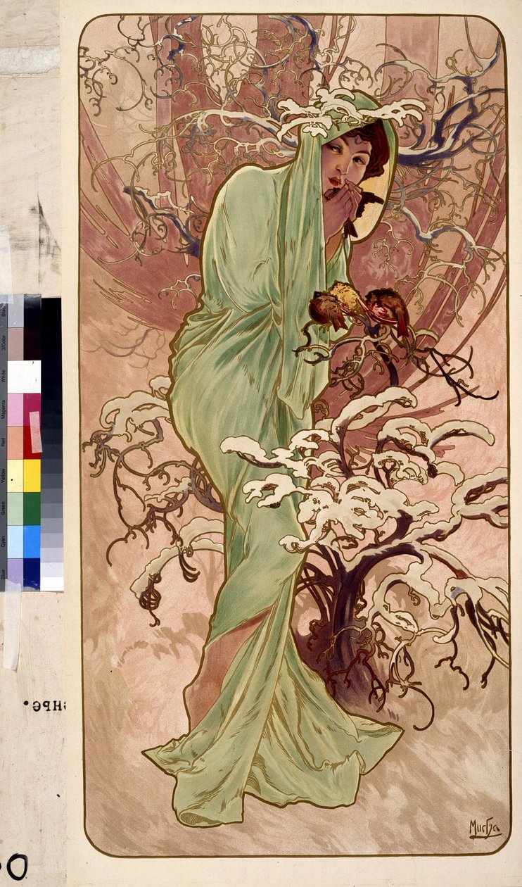 Winter (Series of Allegories on the Four Seasons) by Alphonse Marie Mucha