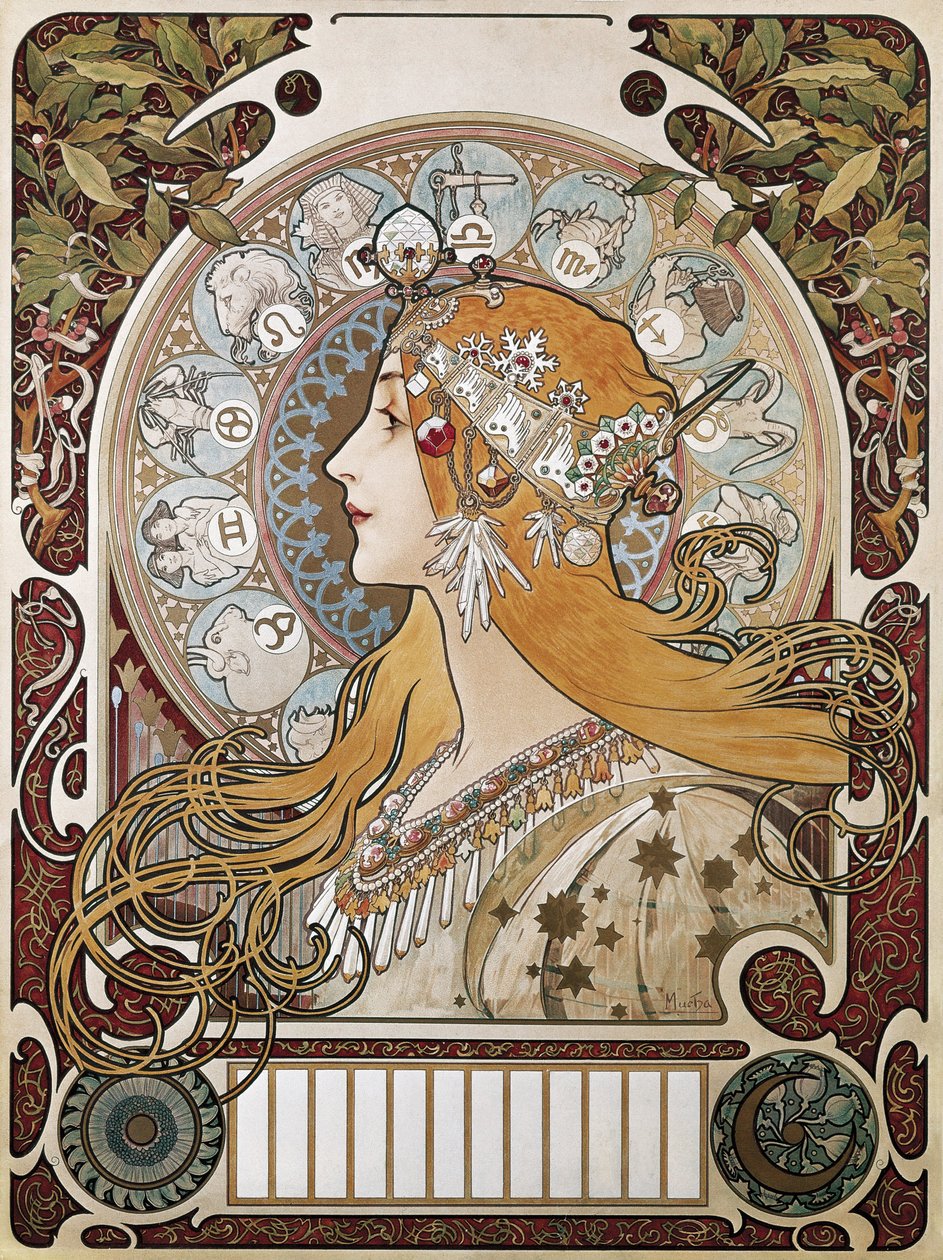 Zodiac by Alphonse Marie Mucha