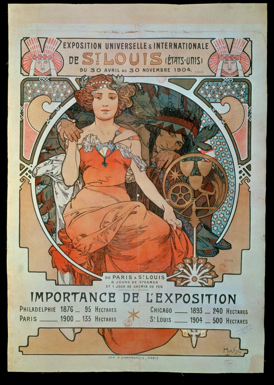 Poster for the Universal and International Exhibition by Alphonse Marie Mucha