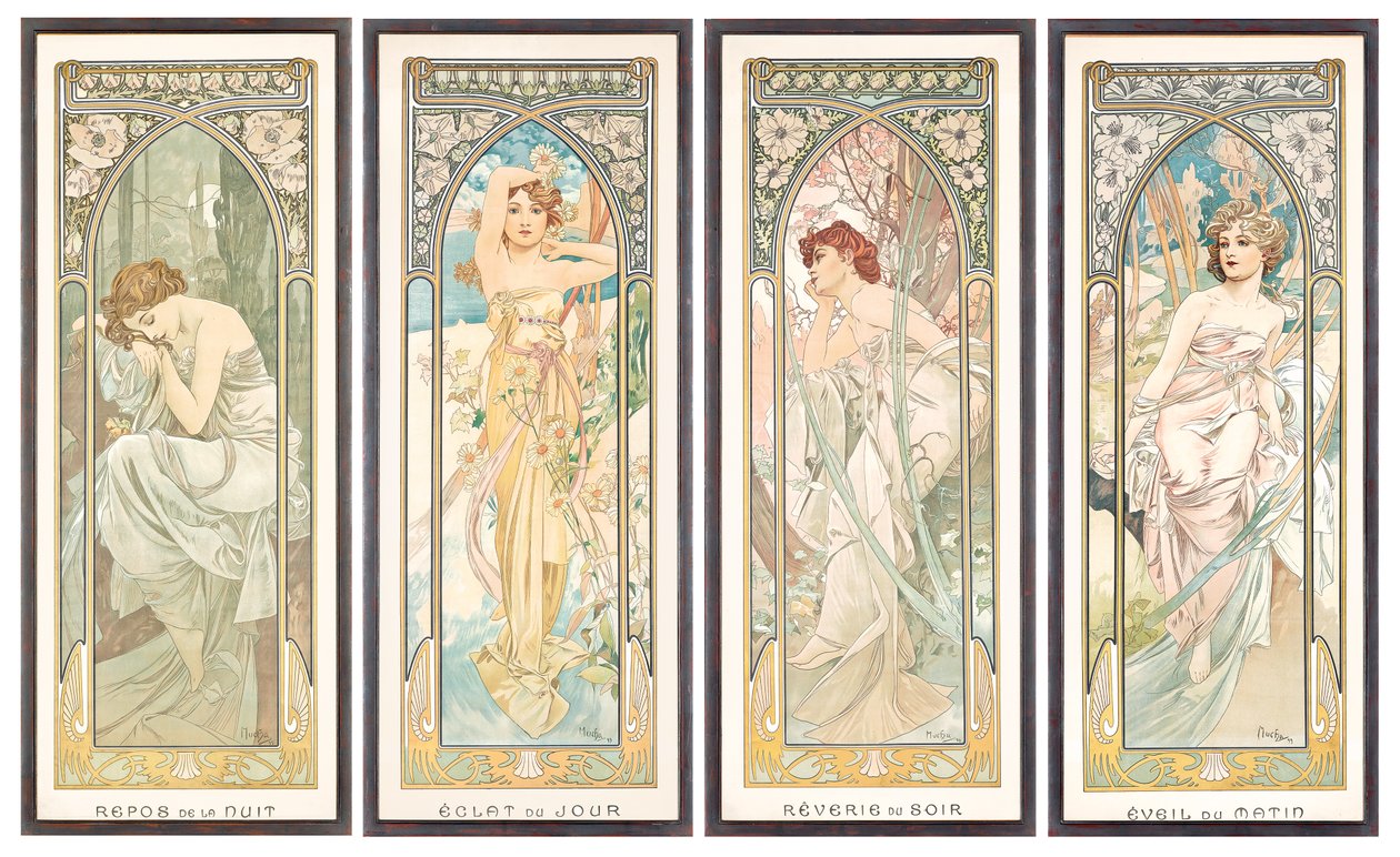 The Times of the Day by Alphonse Mucha