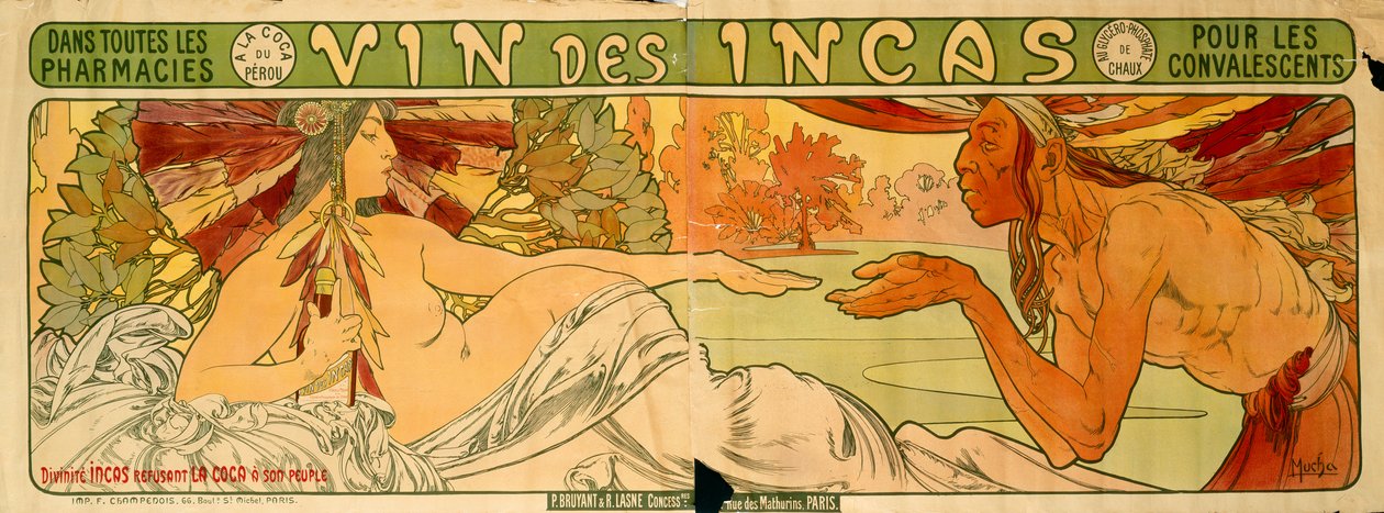 Wine of the Incas by Alphonse Marie Mucha