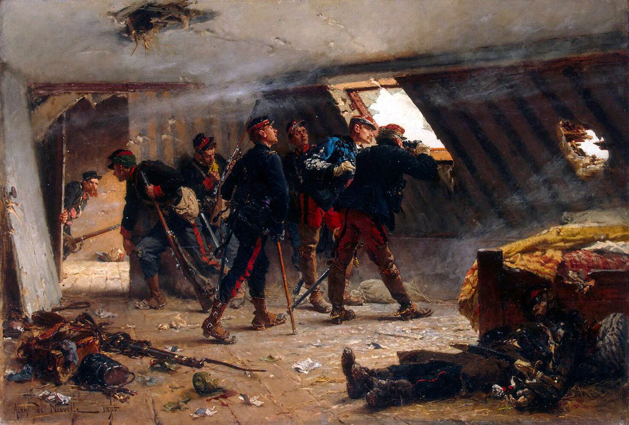 Scene from the Franco-Prussian War, 1875 by Alphonse Marie Neuville de